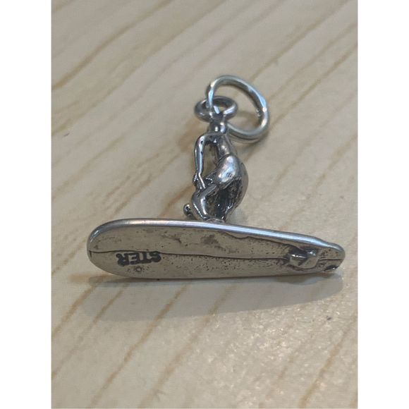Paddleboard Sterling Silver Jewelry Charm #water #beach - Picture 3 of 5